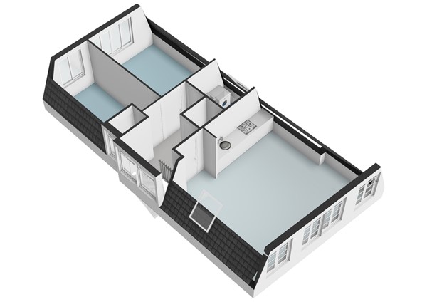Floorplan - Oude Vest 11F, 2312 XP Leiden